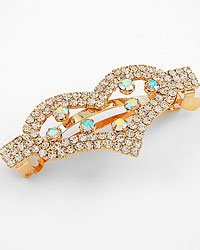 Gold Ab Clear / Crystal Lead&nickel Free Metal / Hair Pin