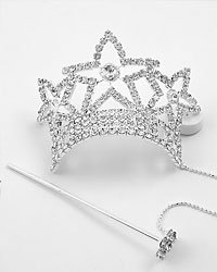 Silver (rhodium) Clear / Crystal Lead&nickel Free / Star / Hair Accessory