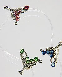 Multi / Rhinestone / Stretch / Cocktail Theme / Anklet