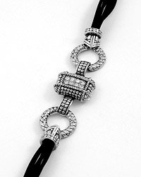 Silvertone& Clear Crystal Bracelet