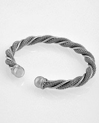 Silvertone / Spiral Style Cuff Bracelet