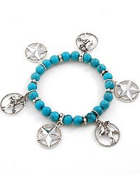 Silvertone / Turquoise Blue Bracelet