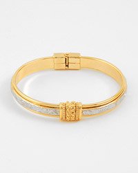 2 Tone Fold-over Bangle Bracelet