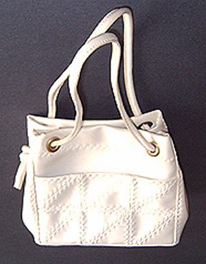PEARLIZED WHITE TOTE PURSE GOLF BALL BAG