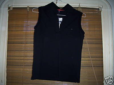 NWT Black Prada Sleeveless Polo, size L