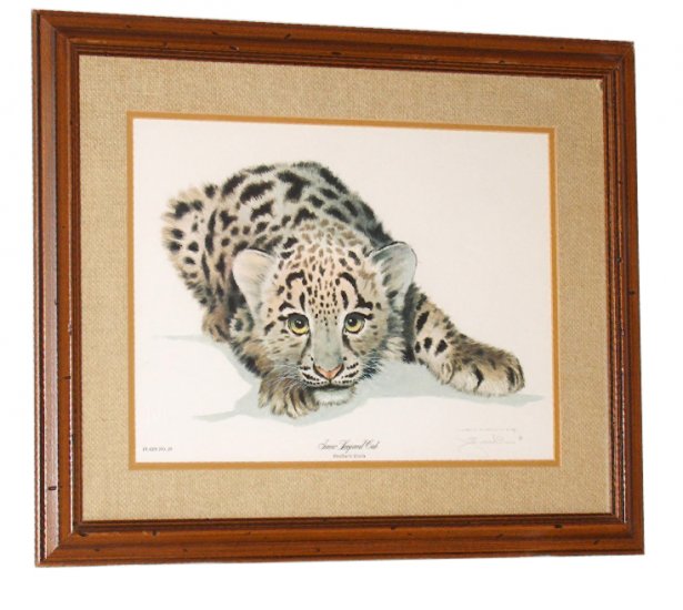 Jim Oliver wildlife print "Snow Leopard Cub"