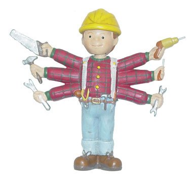Handyman Bobble Head with 6 arms with Tools