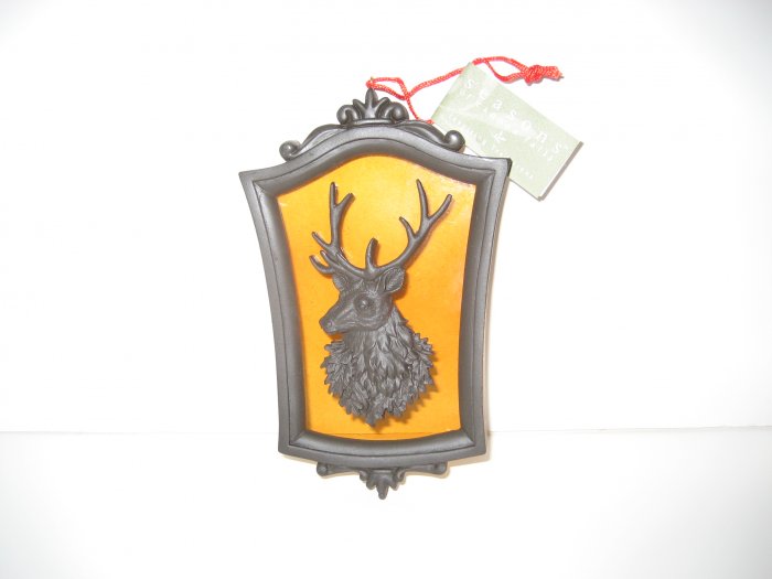 Deer Christmas Ornament - Glass & Metal - Seasons of Cannon Falls