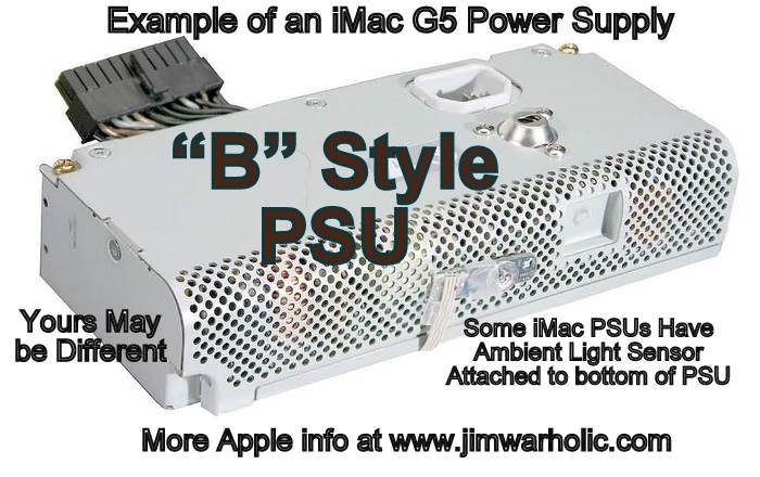 B PSU Apple G5 iMac Power Supply Capacitors Kit "B" Style
