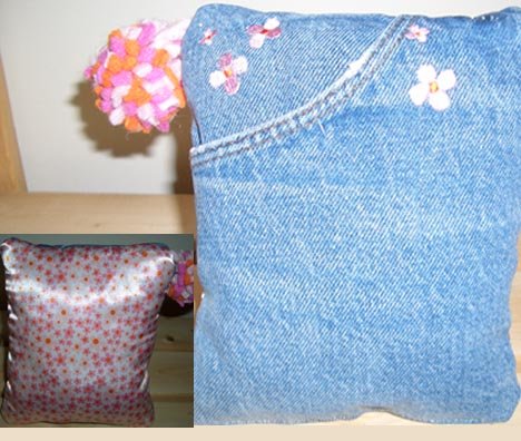 pillow talk - pink and orange flowers