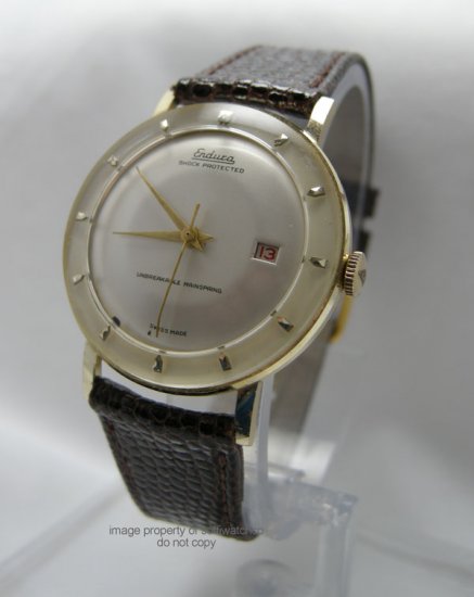 Vintage Endura Swiss Aluminum Manual Wind Men's Date Watch