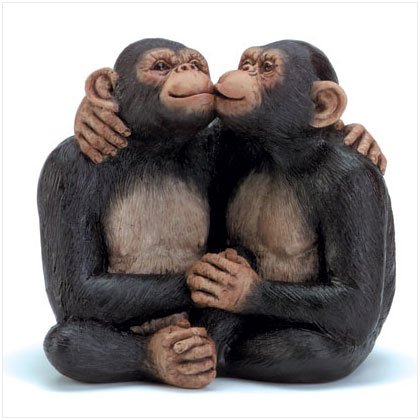 Kissing Monkey Couple