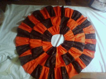 Custom Halloween Colors Twirl Skirt Orange and Black Print