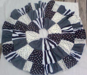 Custom Boutique Twirl Skirt Black & White Polka Dots