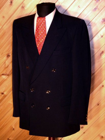 Gucci Mens Classic Navy Wool DB Blazer Sportcoat 36R