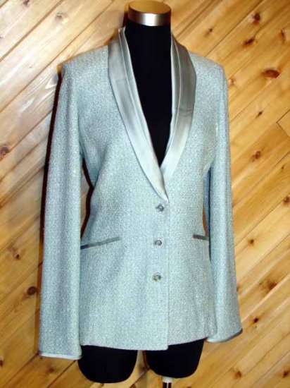 St John Evening Tranquil Satin Jacket Blazer 8 NWT