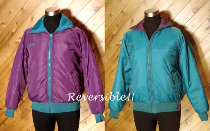 Columbia Women Reversible Purple Teal Jacket M Outerwear