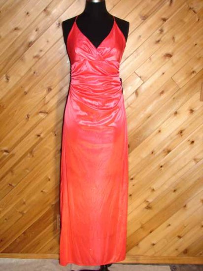 City Triangles Coral Gltr Evening Prom Dress Prom L NWT