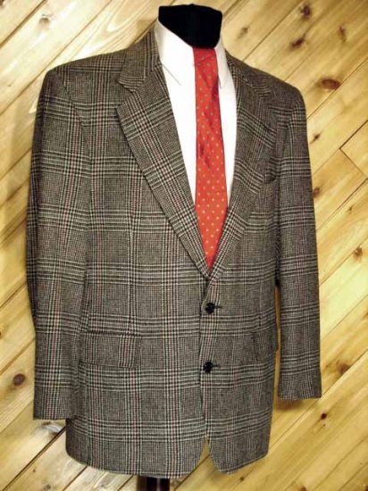 Turnbury Mens Wool Grey Blazer Sport Coat 40R +Silk Tie