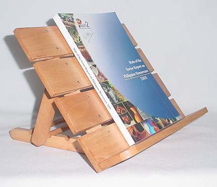 Wooden Book Stand Natural Large