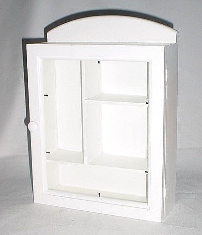 Wooden Medicine Cabinet Small Size White
