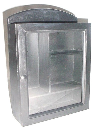 Wooden Medicine Cabinet Small Size Black