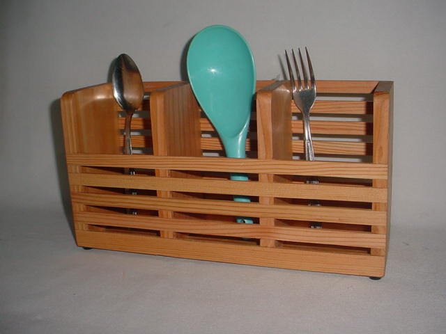 3 Rack Utensil Holder Fence Design Natural