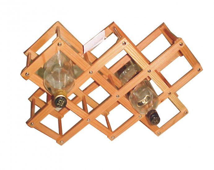 Wooden Foldable Wine Rack / 8 racks