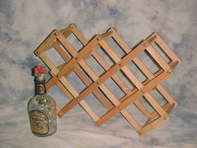 Wooden Foldable Wine Rack 5 Racks