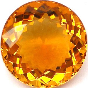 RARE 20.09 CT AAA! ROUND IMPERIAL ORANGE BRAZIL CITRINE