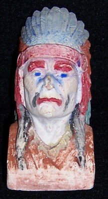 Indian Chief Carnival Chalkware