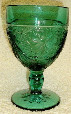 Tiara Sandwich Goblet 5 1/4" Spruce Green