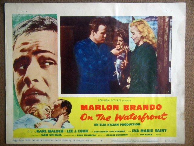 HO21 On The Waterfront MARLON BRANDO Lobby Card
