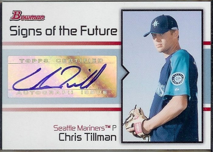 2008 Bowman Signs of the Future Autograph Chris Tillman (auto)
