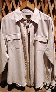 CEZANI SHIRT BEIGE LONG SLEEVES 17.5 MENS NWOT