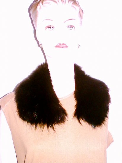 Sable Mink Black Collar Vintage Long Hair