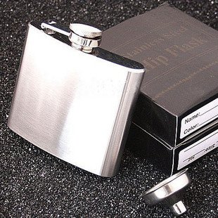 Free Shipping--Hip Flask With Funnel 5 oz
