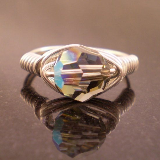 Sterling Swarovski Black Diamond Ring