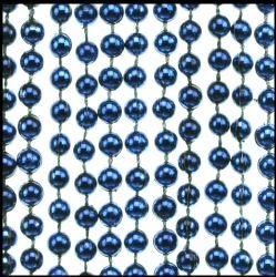 7mm Metallic Beads 4 DOZEN 33" Navy Blue Metallic Throw Beads