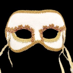 Beautiful White Masquerade Mask Wedding Mask