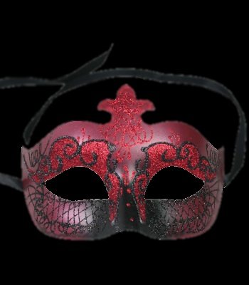 Red & Black Princess Masquerade Mask