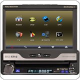 One Din Car DVD Player With 7" Touch Screen & Bluetooth Function