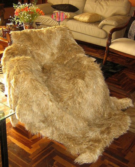 Fur bedspread,Suri Alpaca Fur,pelt Planket,King size