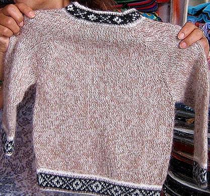 Toddlers sweater, turtleneck made with Alpacawool