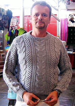 Ravelry: Men's Heavenly Cable Sweater pattern by Lorna Miser