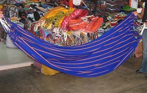 Fabric hammok from Amazon area of Peru