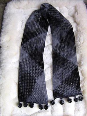 Blue scarf made of rabbit wool