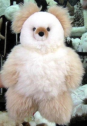 Fur Teddy Bear made of pure Babyalpaca fur, soft toy 25 inch
