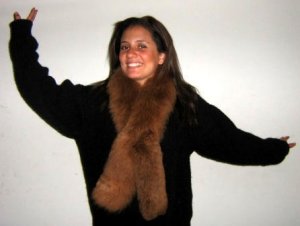 Alpaca pelt stola,brown fur scarf, cosy neckwarmer