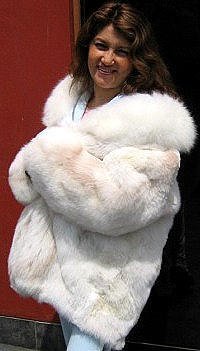 White fur Jacket, Babyalpaca pelt, outerwear